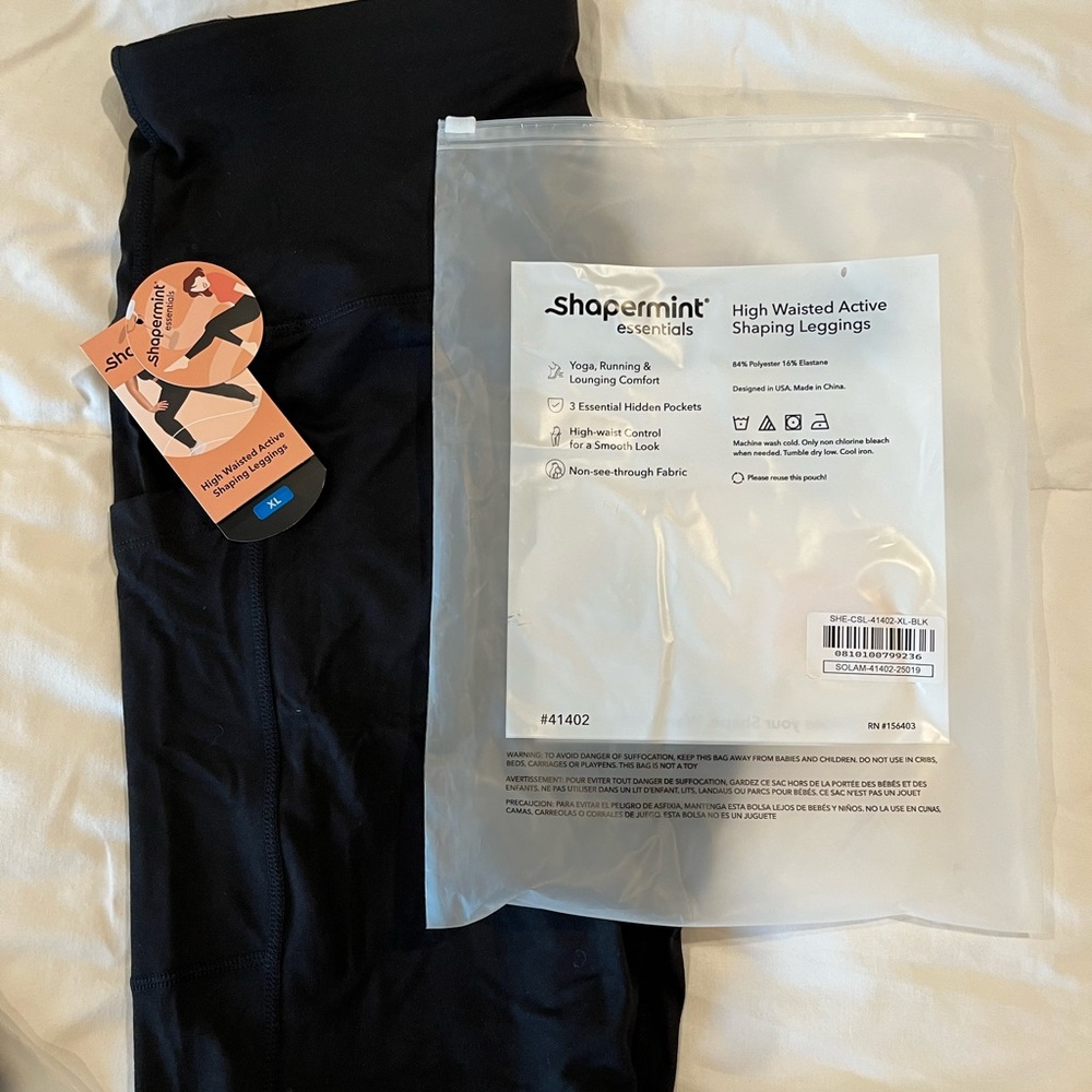 NWT Shapermint Black High Waisted Leggings